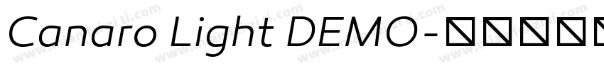 Canaro Light DEMO字体转换